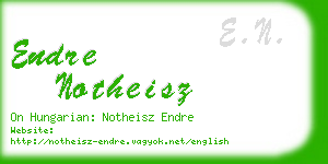 endre notheisz business card